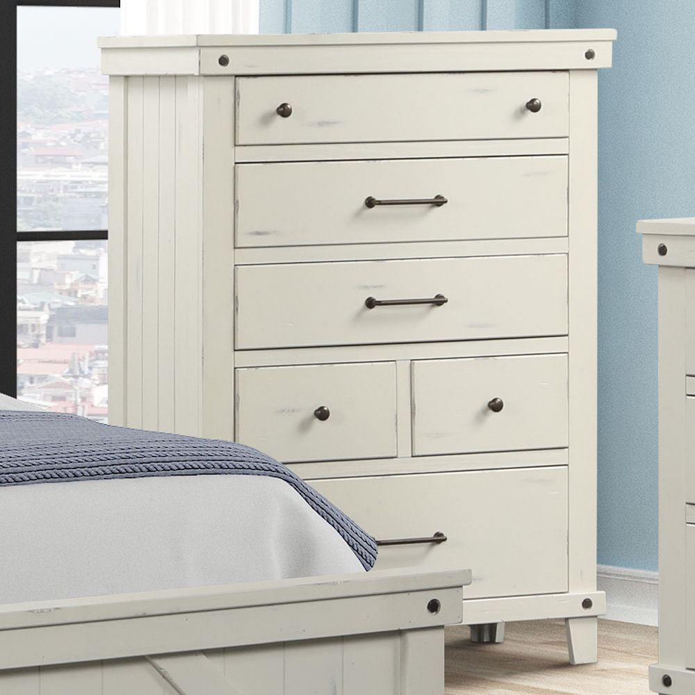 6 Drawer Chest - White