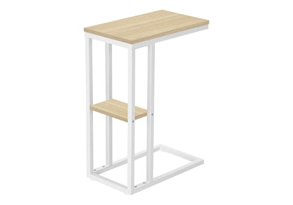 Accent Table, C - Shaped, Marble Look Contemporary & Modern Convenient Design