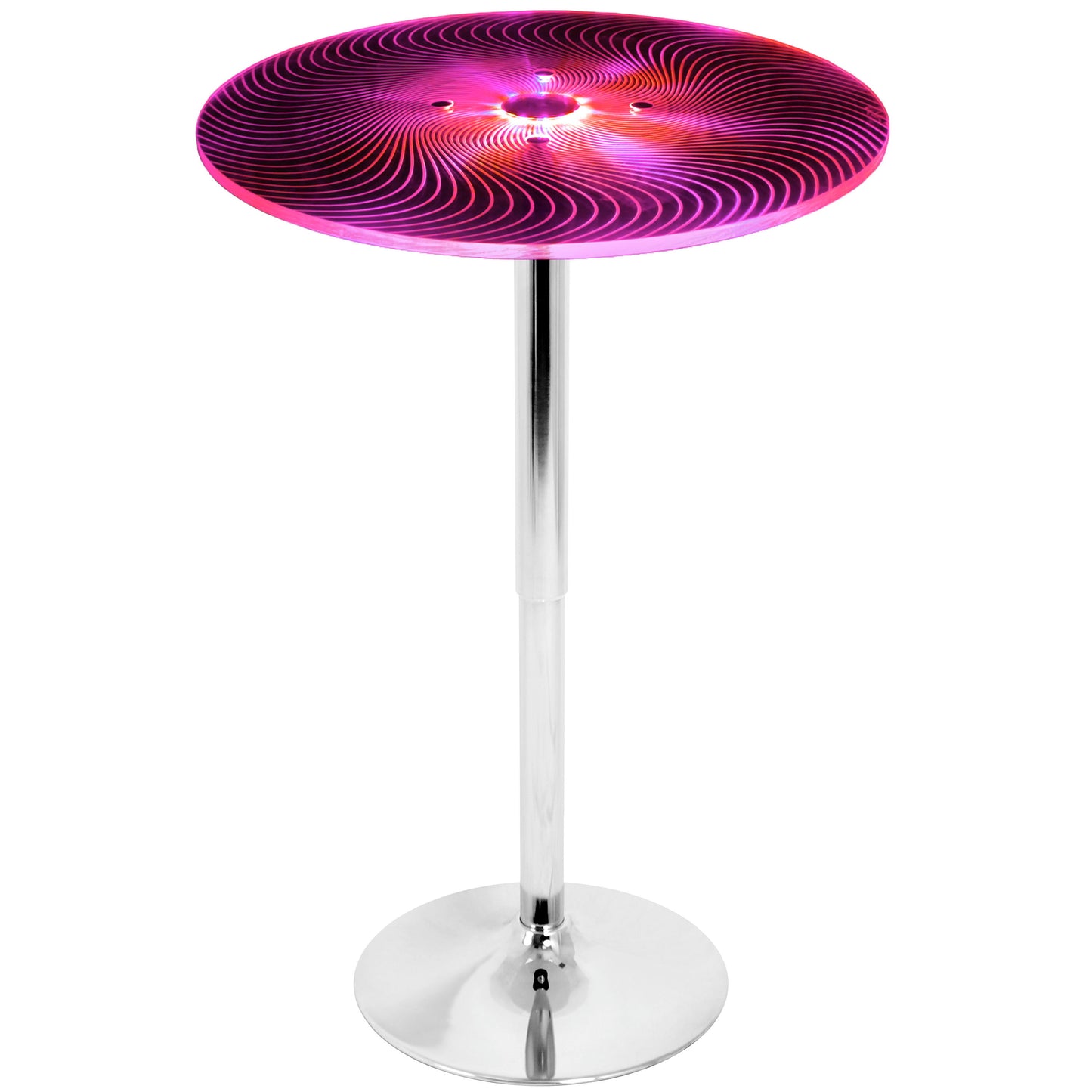 Spyra - Contemporary Light Up Adjustable Bar Table - Multi