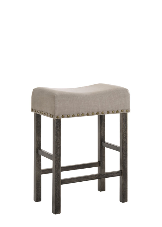 Martha II - Weathered Counter Height Stool (Set of 2) - Gray / Tan