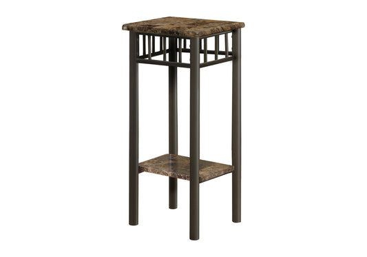 Accent Table Plant Stand Square For Living Room Tempered Glass