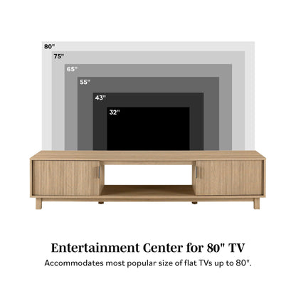 Modern Fluted Door Minimalist TV Stand