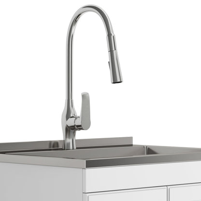 Lawrence - Laundry Cabinet With Faucet And Stainless Steel Sink