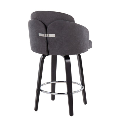 Dahlia - Contemporary Counter Stool Round Footrest (Set of 2)