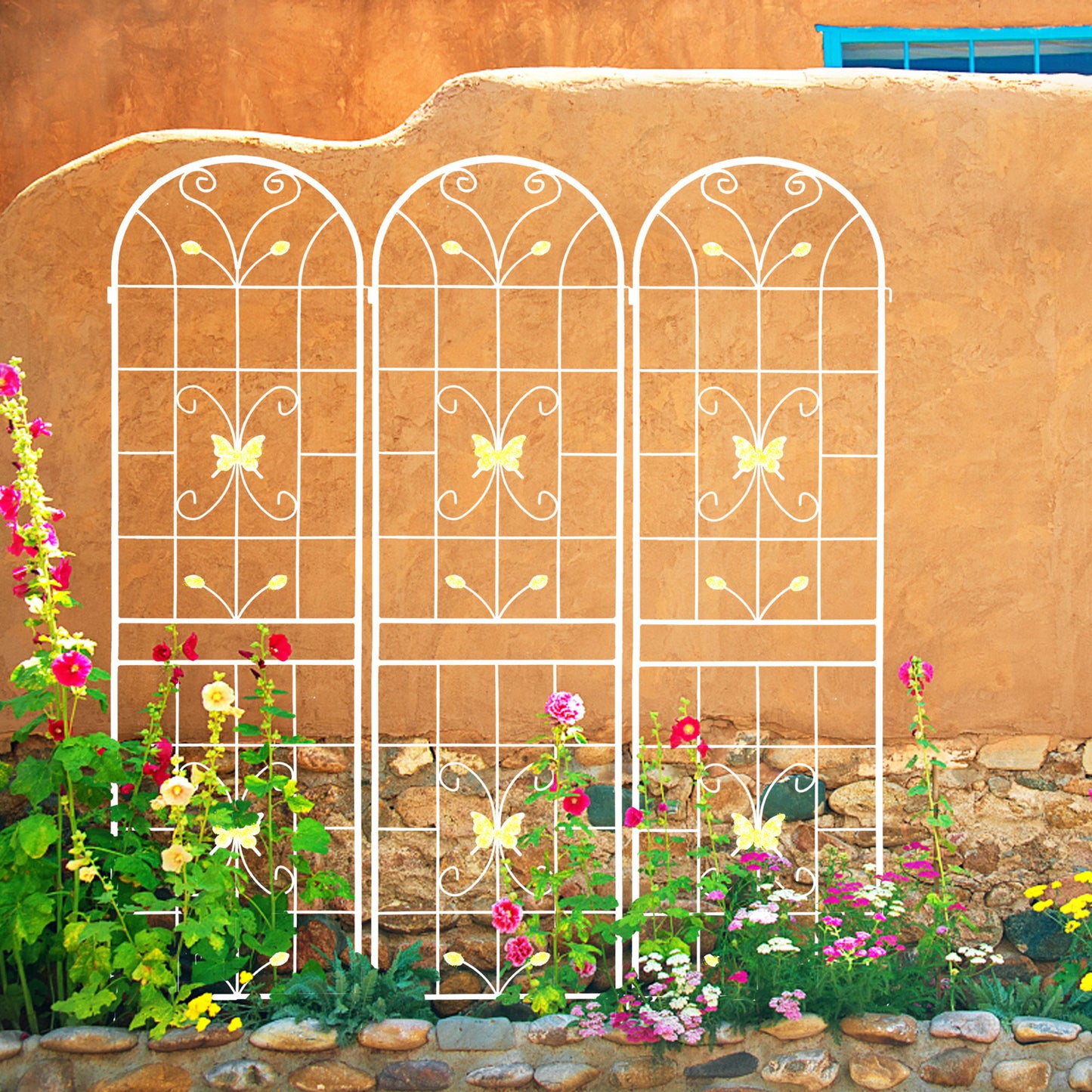 Garden Metal Trellis Rustproof Trellis For Climbing Plants Outdoor Flower Support