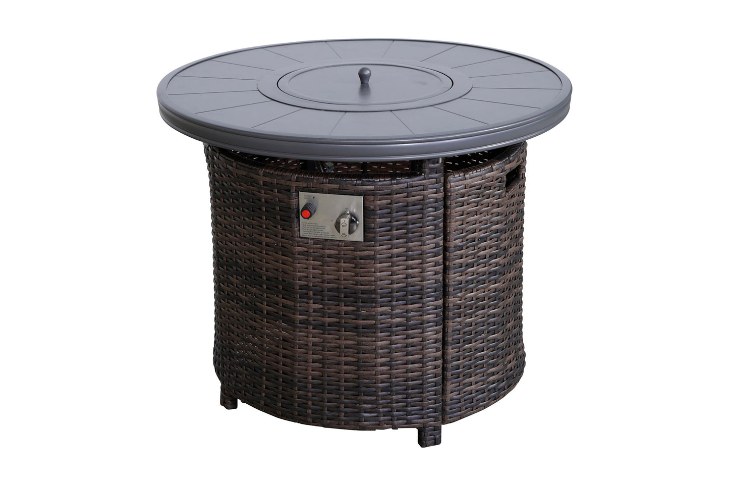 Outdoor Fire Pit Table With Lid - Espresso