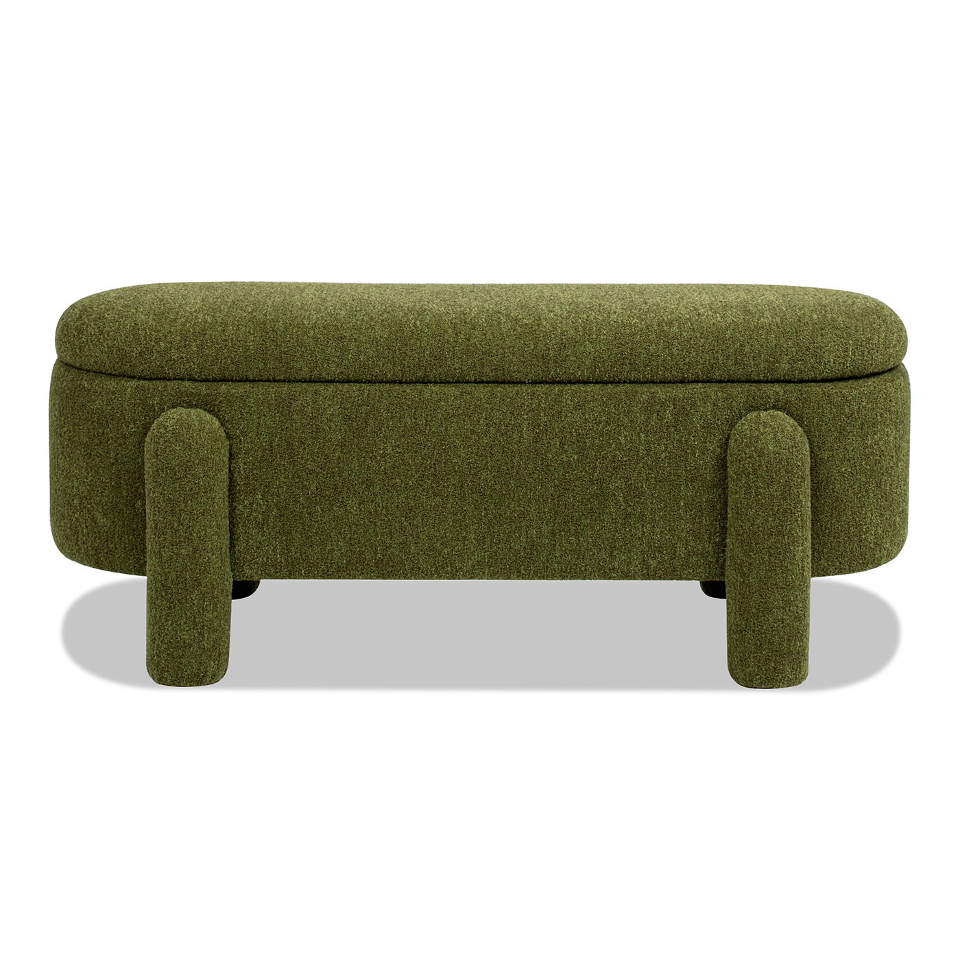 Hugo - Oval Fully Upholstered Storage Bench