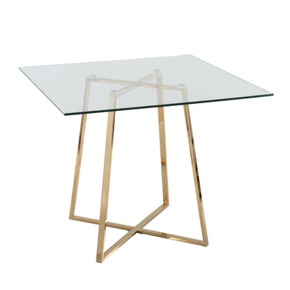 Cosmo - Contemporary / Glam Square Dining Table Legs - Clear