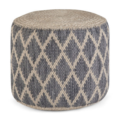 Edgeley - Handcrafted Round Pouf