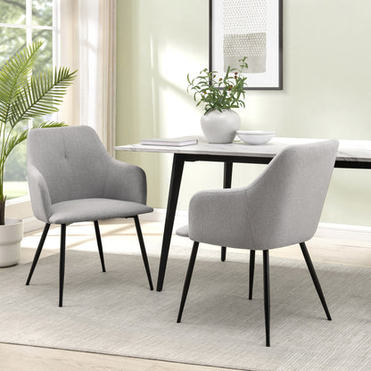 Contemporary Upholstered Woven Dining Chairs