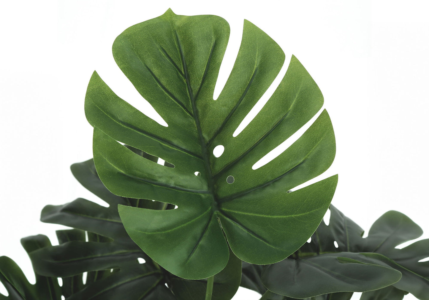 24" Tall, Artificial Plant, Monstera, Indoor, Faux, Fake, Table, Greenery, Potted, Real Touch, Decorative - Green / Black