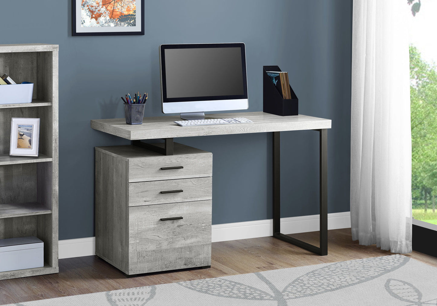 Computer Desk For Home Office, Left, Right Set - Up, Ample Storage Drawers