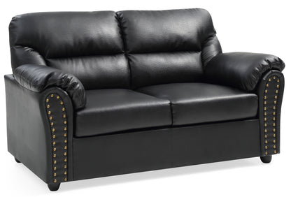 Chic Padded Love Seat For Modern Living - Black