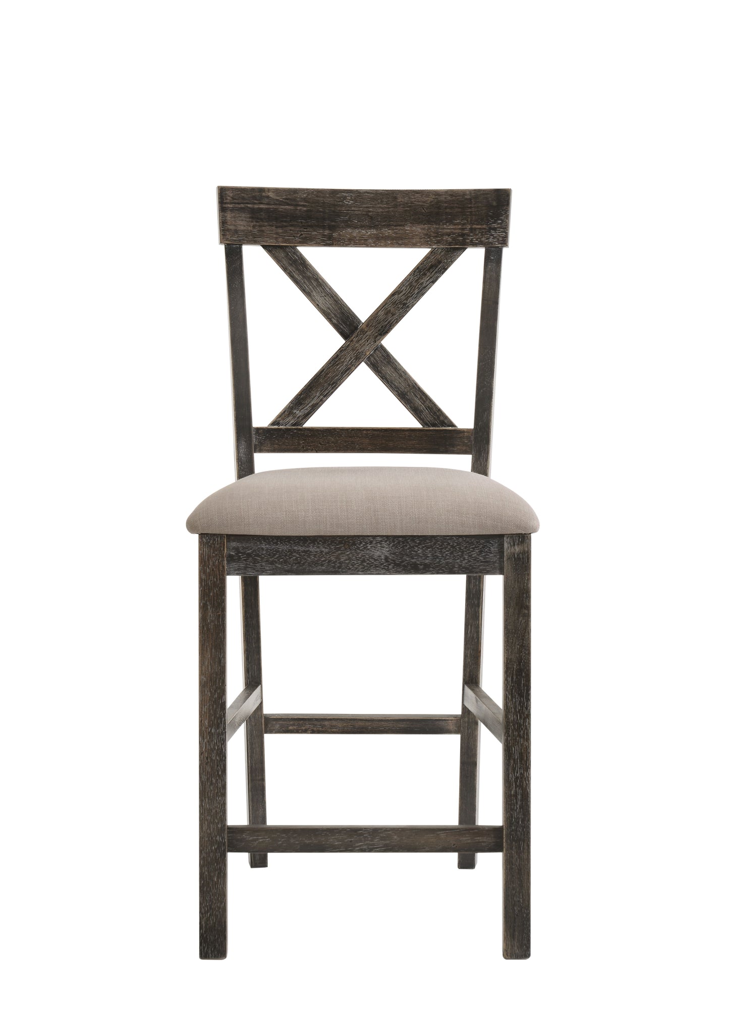 Martha II - Weathered Counter Height Chair (Set of 2) - Gray / Tan