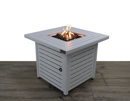 Propane Fire Pit Table - Antique Gray White