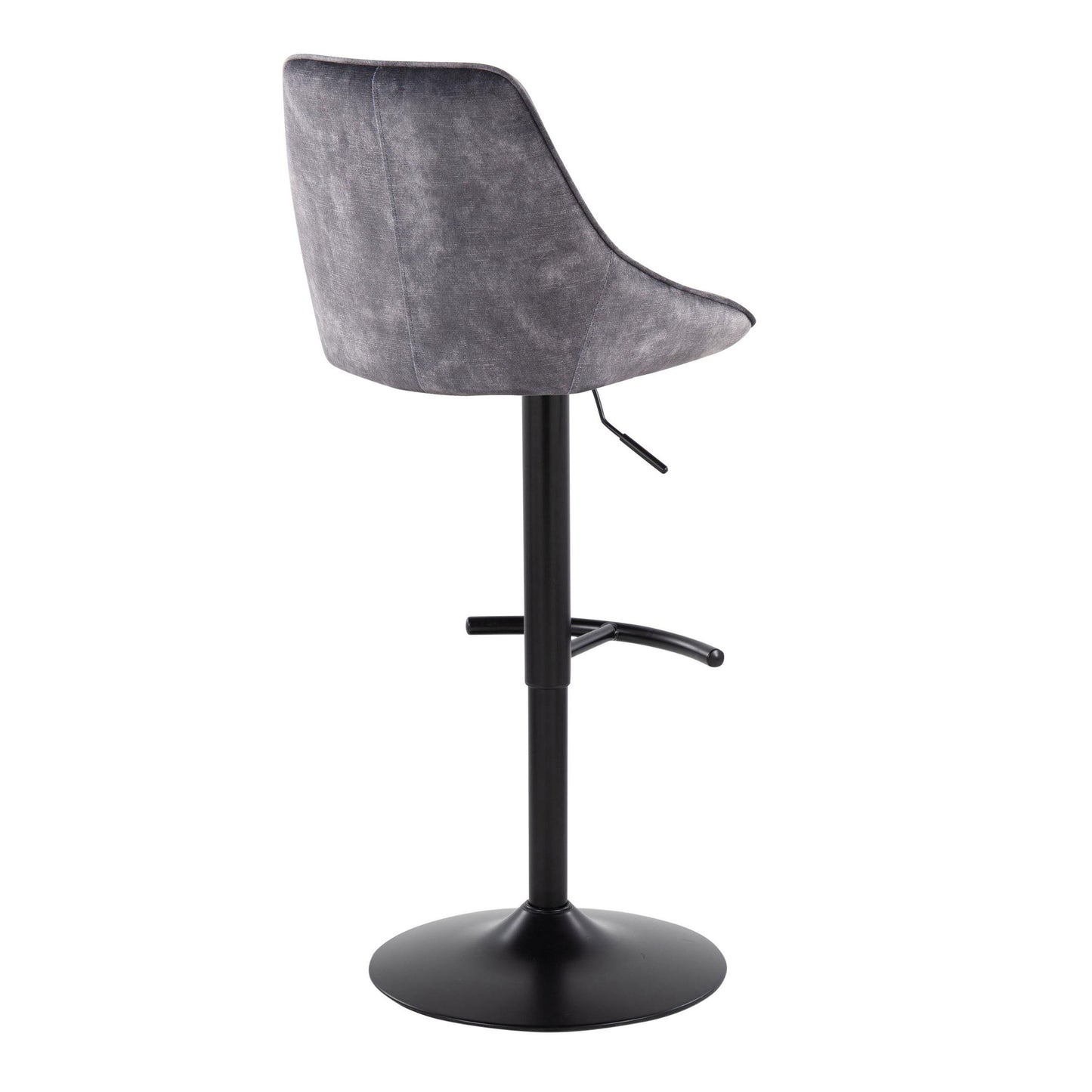 Diana - Contemporary Adjustable Barstool & Swivel With Rounded T Footrest (Set of 2)