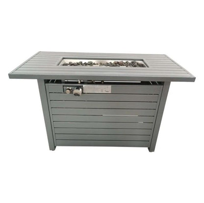 Outdoor Fire Pit Table With Lid Durable Construction - Gray