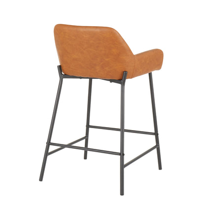 Daniella - Industrial Fixed Height Counter Stool (Set of 2)