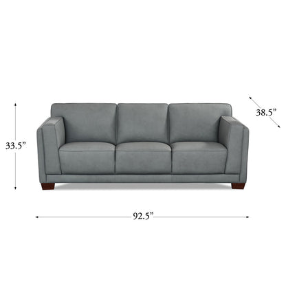 Marshall - Leather 3 Seater Sofa - Slate