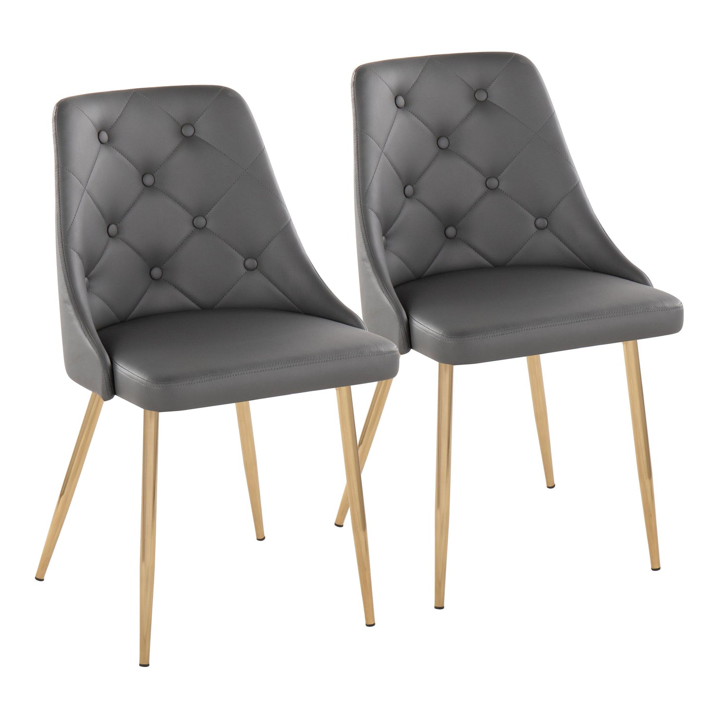 Marche - Contemporary Dining Chair With Metal Legs (Set of 2)