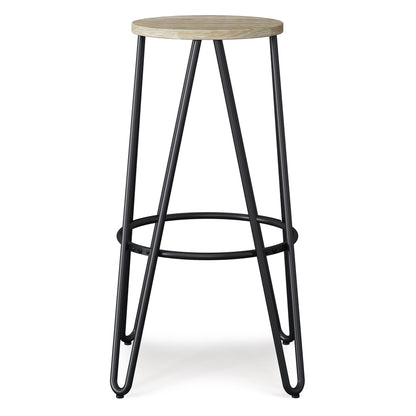 Simeon - Multifunctional Metal Stool With Wood Seat