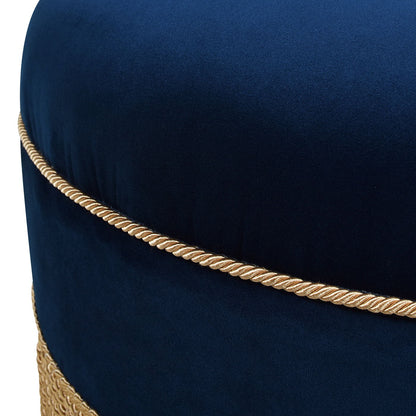 Yolanda - Round Upholstered Accent Ottoman