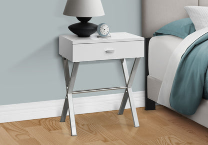 Accent Side X Table, Storage Drawer, Contemporary & Modern