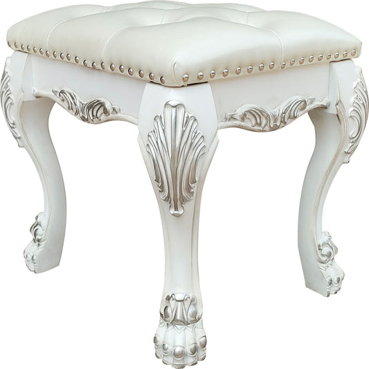 Dresden II - Vanity Stool - Bone White