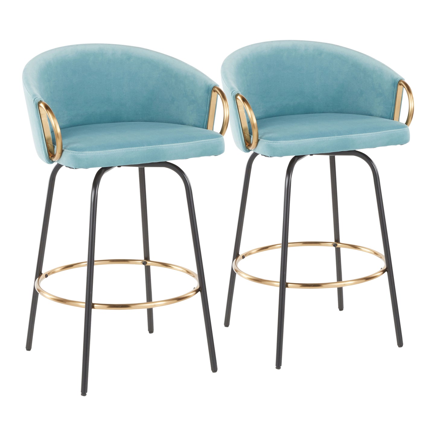 Claire - Contemporary / Glam Counter Stool (Set of 2)