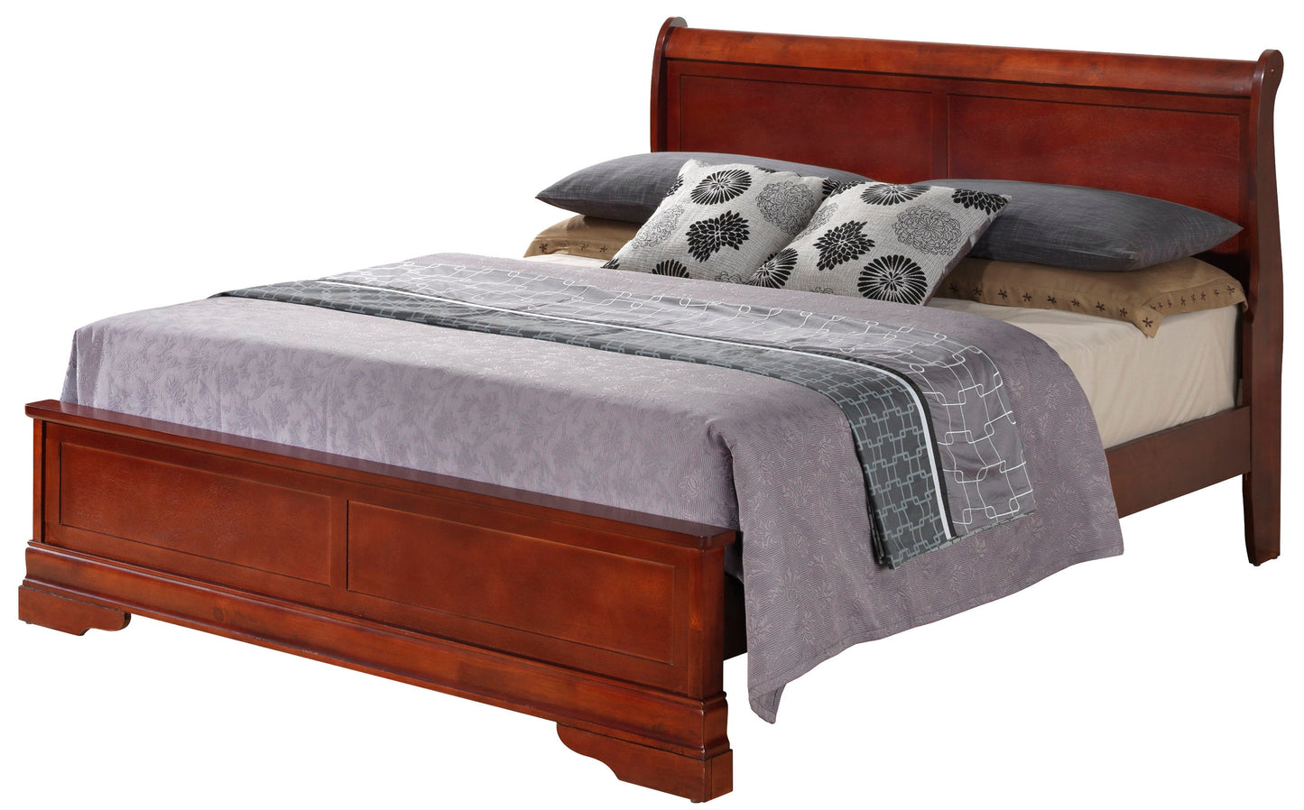 Sleigh Bed With Low Footboard