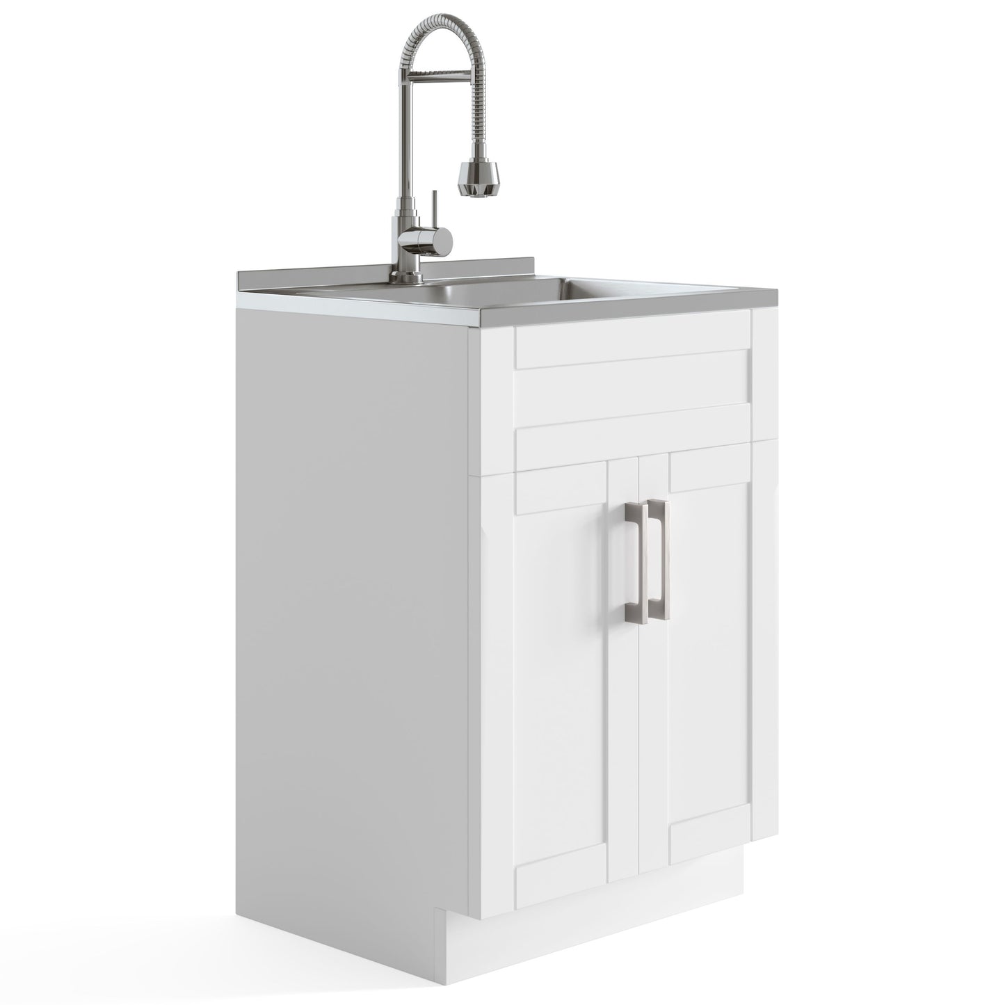 Hennessy - Deluxe Laundry Cabinet With Faucet And Stainless Steel Sink