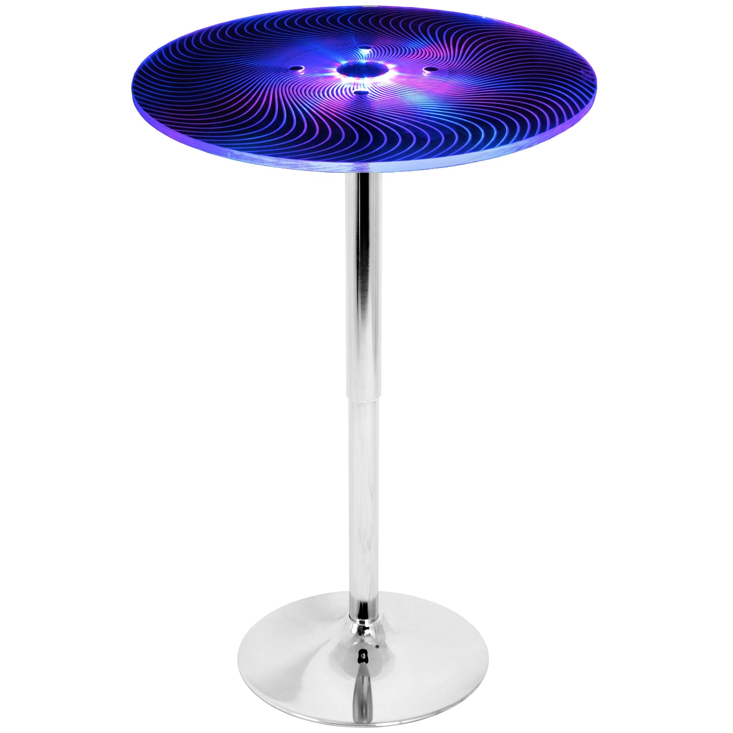 Spyra - Contemporary Light Up Adjustable Bar Table - Multi