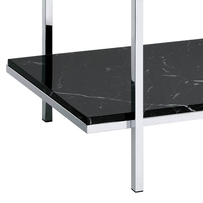 Angwin - Mirrored Faux Marble Console Table - Multi