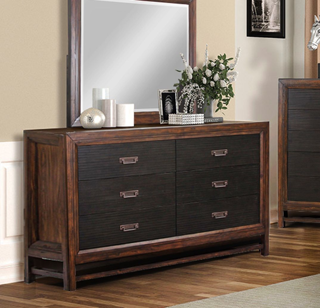 Branson - 6 Drawer Dresser, Two Tone - Brown