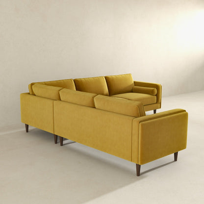 Amber - Velvet Corner Sectional Sofa