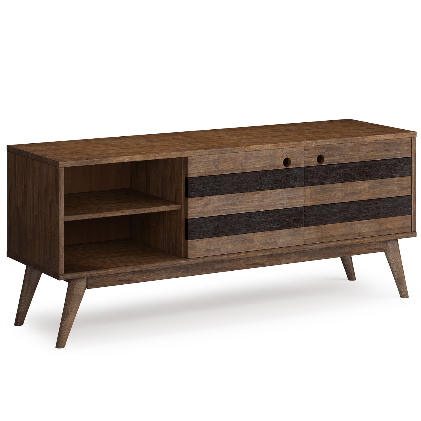 Clarkson - Low TV Stand - Rustic Natural Aged Brown