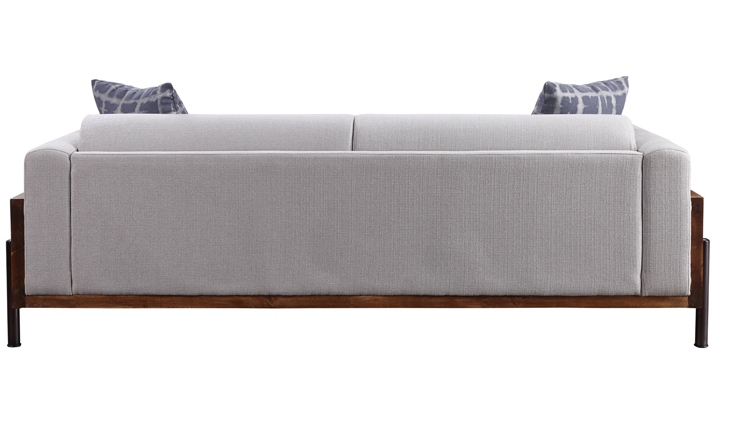 Pelton - Sofa With 2 Toss Pillows - Walnut