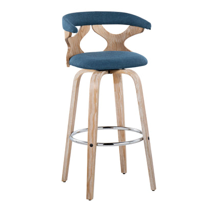 Gardenia - Contemporary Fixed Height Barstool With Swivel With Round Footrest (Set of 2)