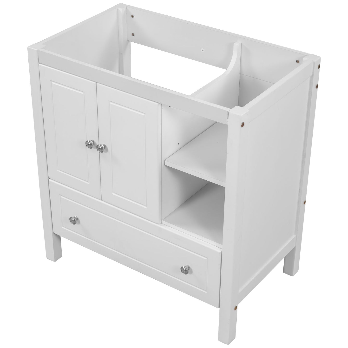 Bathroom Vanity Base Only, Solid Wood Frame, Bathroom Storage Cabinet With Doors And Drawers