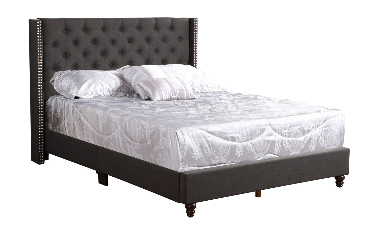 Nailhead Bed Transitional Vibrant