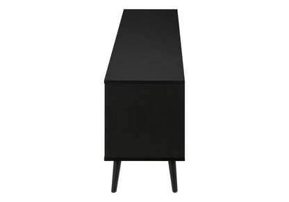 TV Stand, Console, Media Entertainment Center, Storage Cabinet, Modern Design - Black