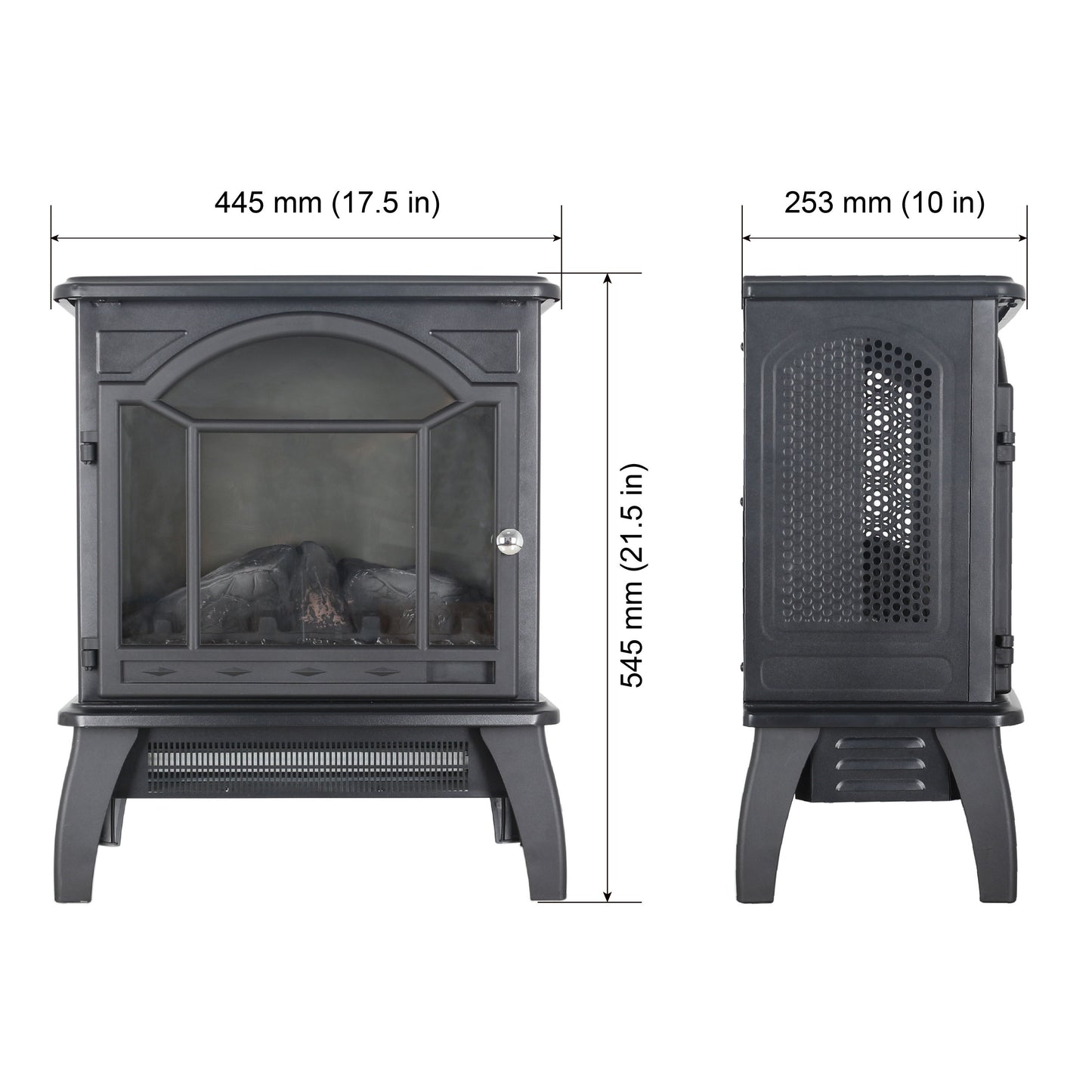 3D Flame Electric Infrared Quartz Fireplace Stove With Remote Control