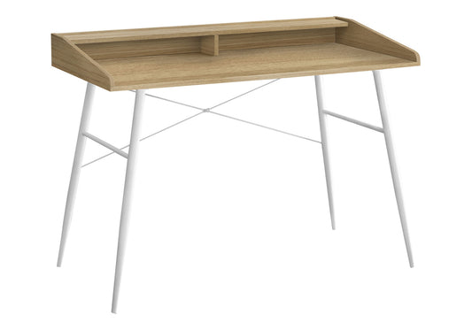 Computer Desk For Home Office, Laptop, Storage Shelves, Contemporary & Modern - Natural