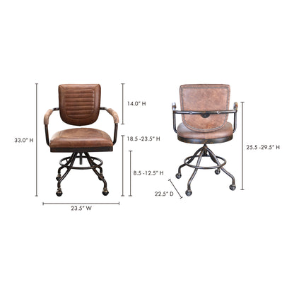 Foster - Desk Chair - Soft Brown