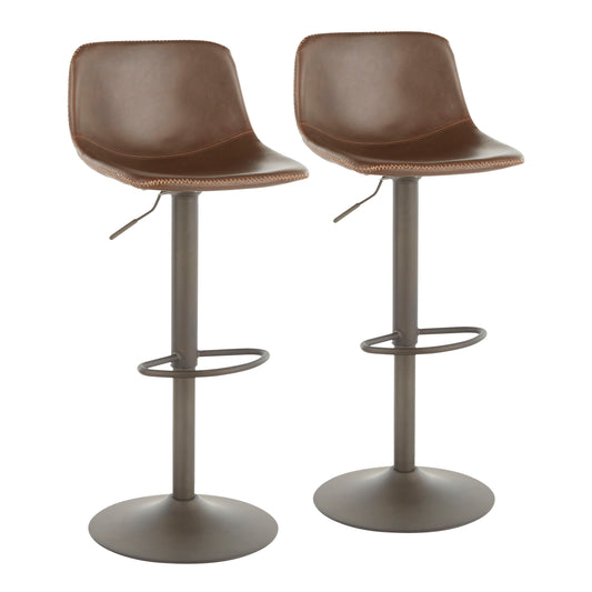 Duke - Industrial Adjustable Barstool (Set of 2)