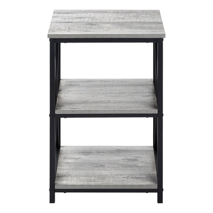 3 Tier Accent Table, Side Marble Look Contemporary & Modern