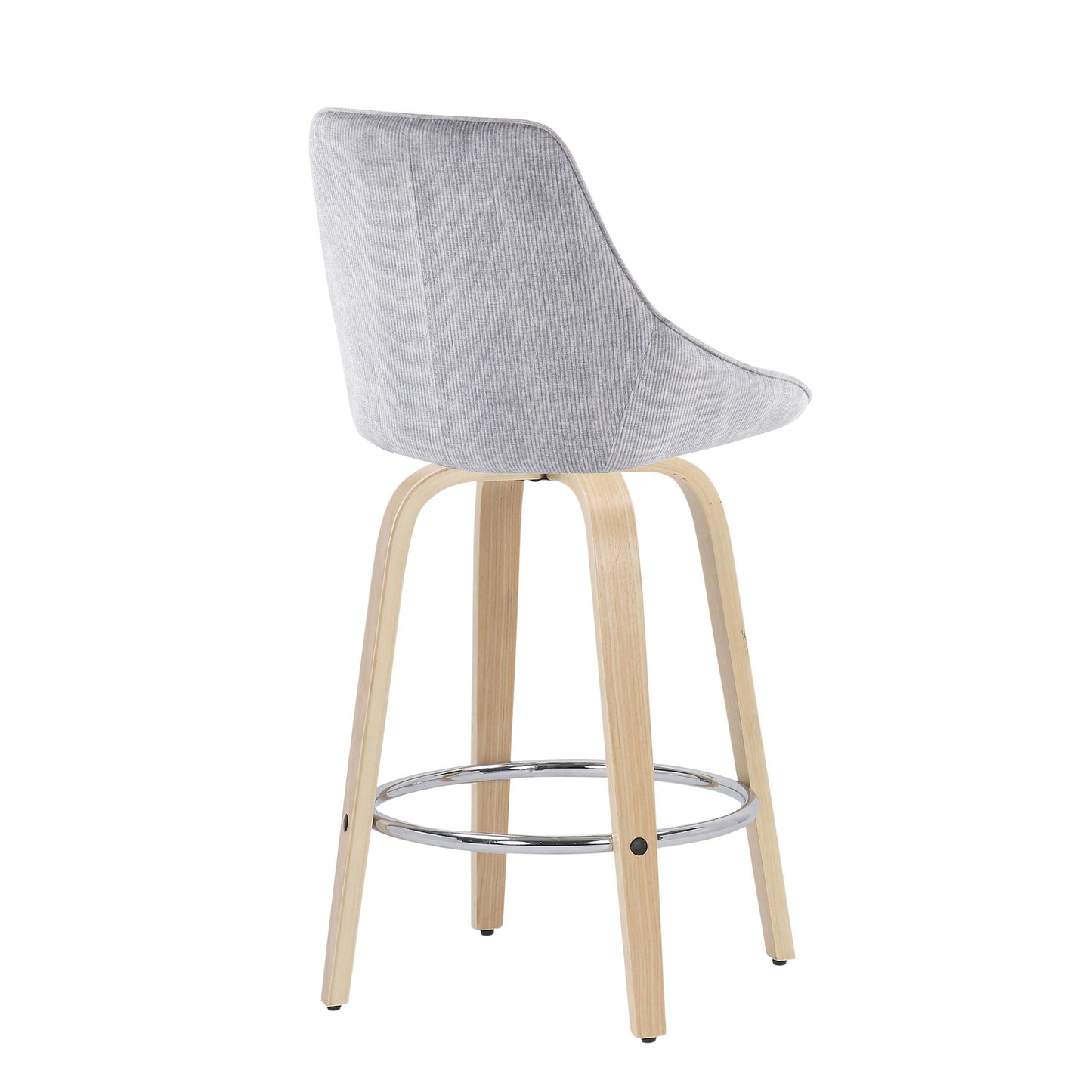 Diana - Contemporary Fixed Height Counter Stool With Round Footrest (Set of 2)