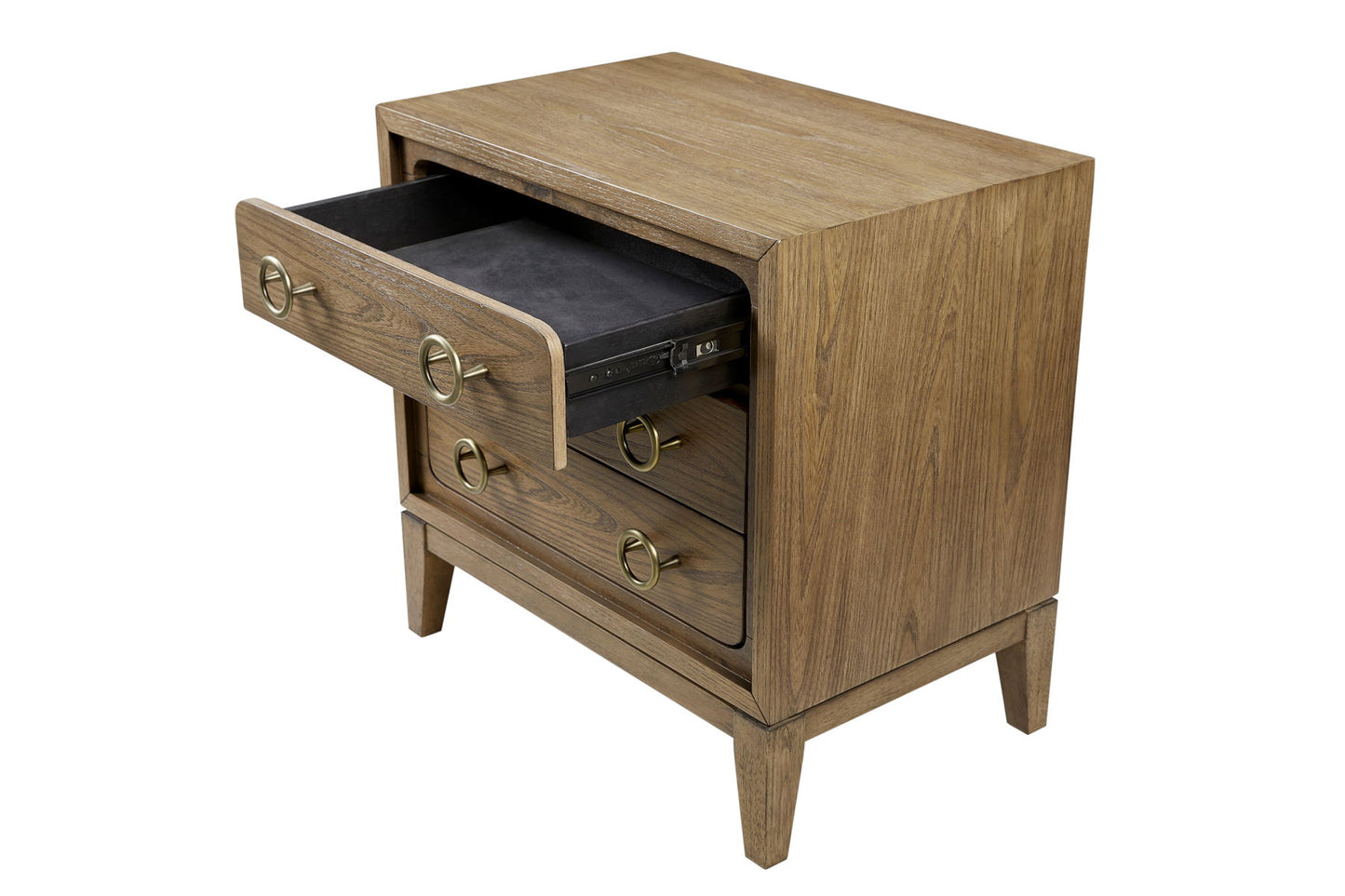 3 Drawer Nightstand With USB - Latte