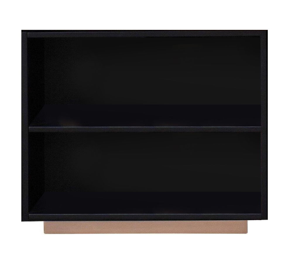 Vanessa - 2 Compartment Bookshelf - Black / Gold