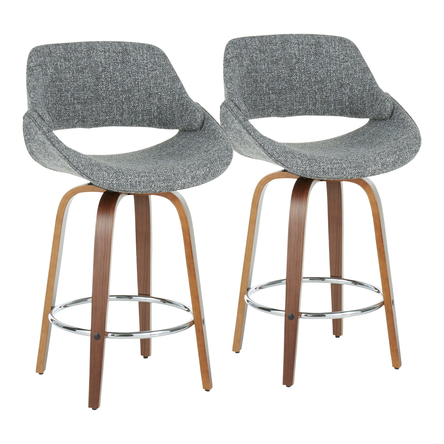 Fabrico - Mid Century Modern Counter Stool (Set of 2)